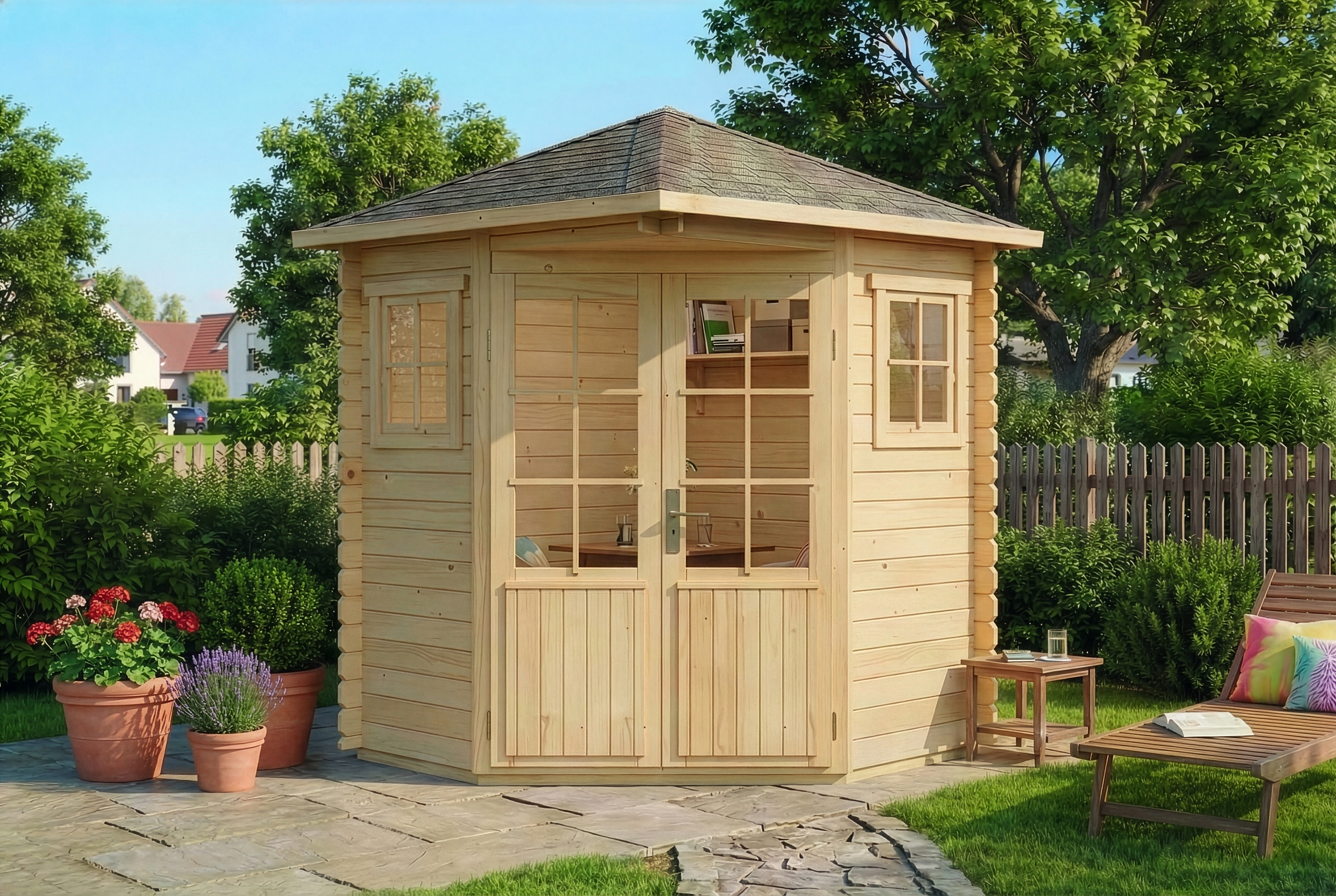 5-Eck Gartenhaus Sunny A Unkategorisiert online kaufen