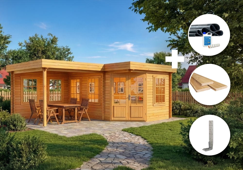 ECO Set - 5-Eck Gartenhaus Pepe - imprägniert Unkategorisiert online kaufen