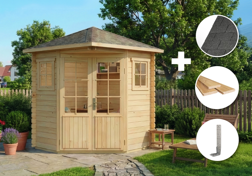 ECO Set - 5-Eck Gartenhaus Sunny A Unkategorisiert online kaufen ECO Set - 5-Eck Gartenhaus Sunny A Unkategorisiert online kaufen