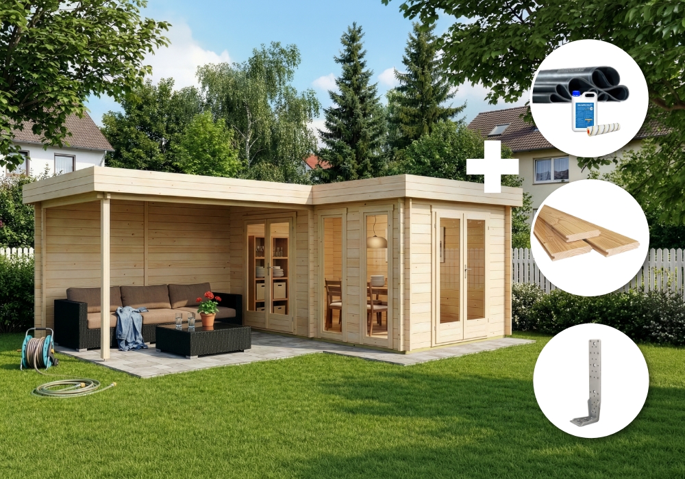 ECO Set - Flachdach Gartenhaus Quinta Unkategorisiert online kaufen ECO Set - Flachdach Gartenhaus Quinta Unkategorisiert online kaufen