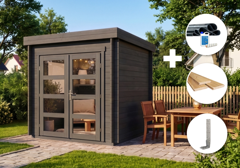 ECO Set - Gartenhaus Paloma Petit - grau Unkategorisiert online kaufen ECO Set - Gartenhaus Paloma Petit - grau Unkategorisiert online kaufen
