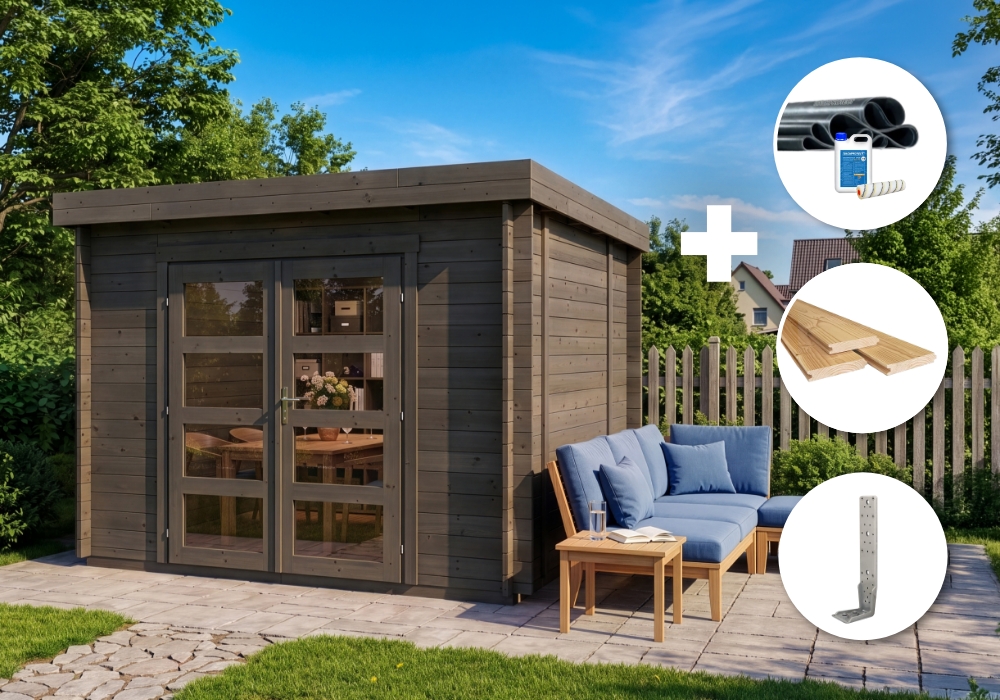 ECO Set - Gartenhaus Paloma Sol - grau Unkategorisiert online kaufen ECO Set - Gartenhaus Paloma Sol - grau Unkategorisiert online kaufen