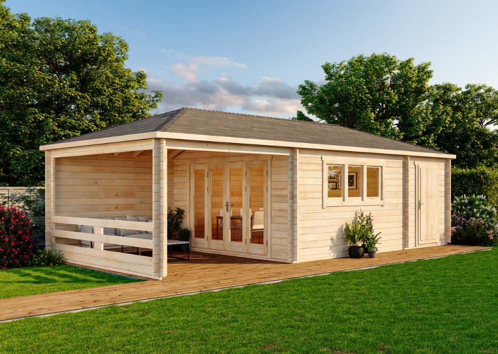 Gartenhaus Montana mit Anbau Unkategorisiert online kaufen