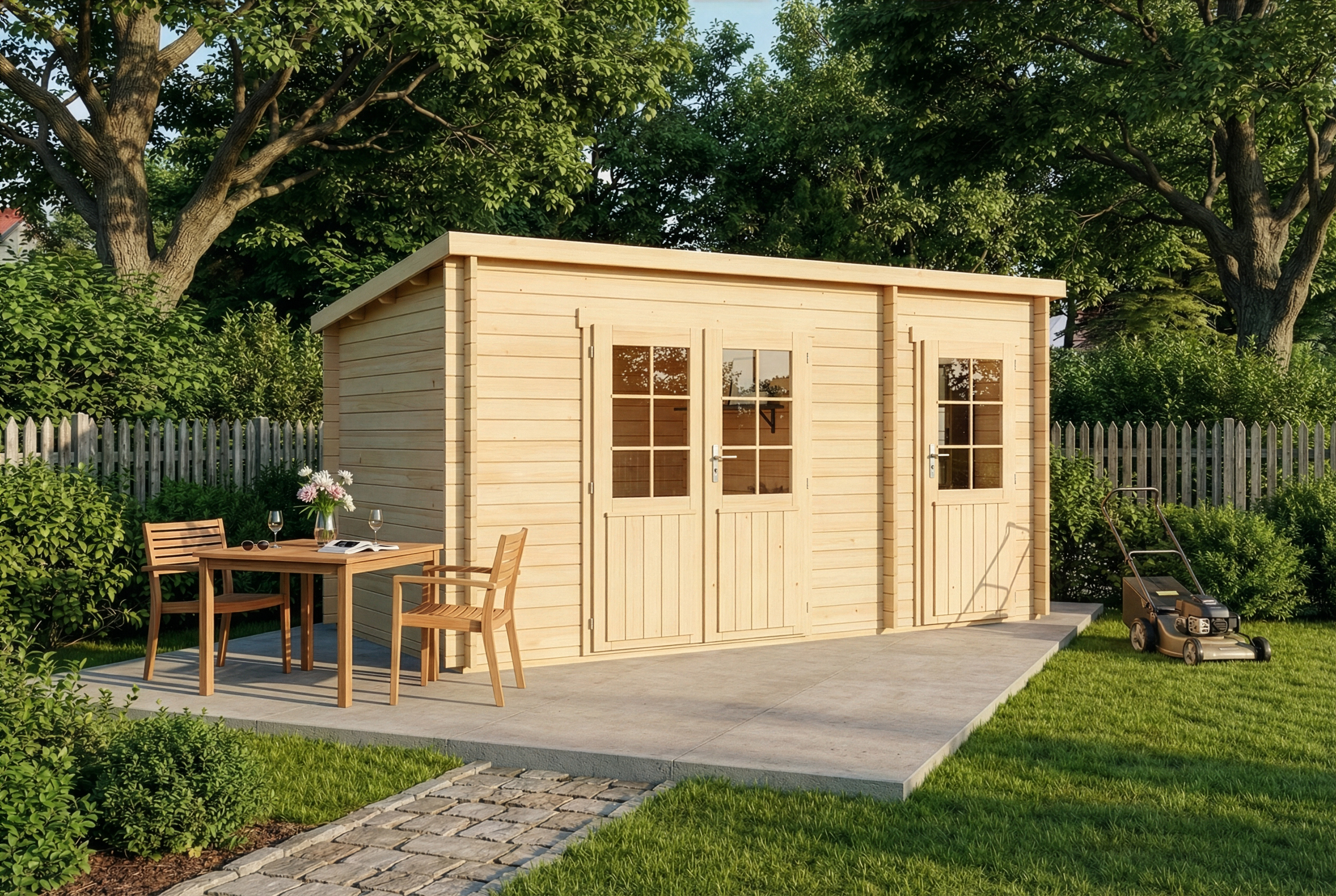 Pultdach Gartenhaus Maria mit Anbau Unkategorisiert online kaufen Pultdach Gartenhaus Maria mit Anbau Unkategorisiert online kaufen