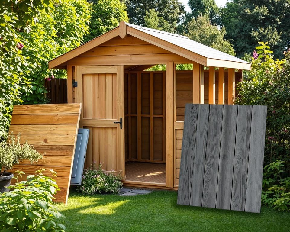 Gartenhaus Materialien Vergleich